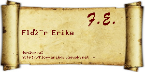 Flór Erika névjegykártya